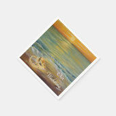 サンセットビーチ結婚式 スタンダードカクテルナプキン (角)