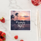 サンセットビーチ結婚式 スタンダードカクテルナプキン (インサイチュ)