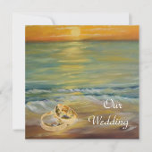 サンセットビーチ結婚式 招待状 (正面)