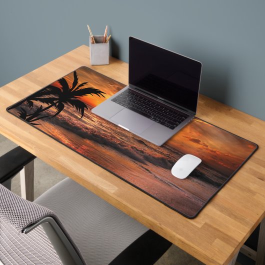 サンセットビーチ自然美しい デスクマット (オフィス2)