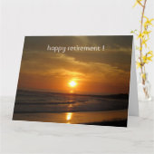 サンセットビーチ色ビッグ カード (黄色い花)