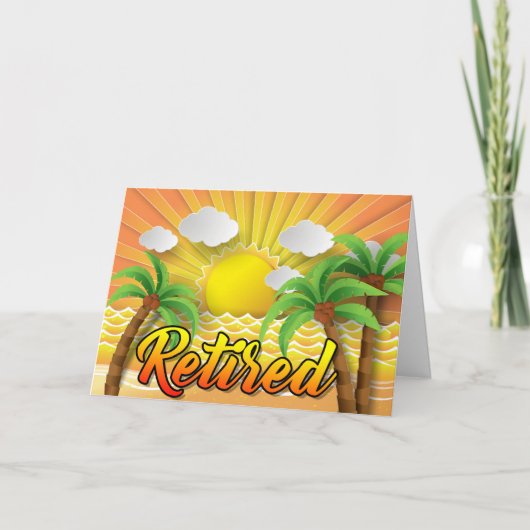 サンセットビーチ退職 カード (正面)