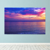 サンセットビーチ2包みキャンバス キャンバスプリント (インサイチュ (ウッドフロア))
