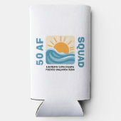 サンセットビーチ50 AFクルーかわいい誕生日 スリム缶クーラー (裏面)