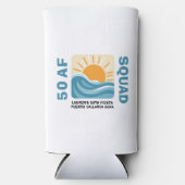 サンセットビーチ50 AFクルーかわいい誕生日 スリム缶クーラー (正面)