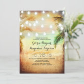 サンセットビーチ&ストリングライトリハーサルディナー 招待状 (スタンド正面)