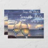 サンセットビーチ Save The Date フラットカード セーブザデート (正面/裏面)