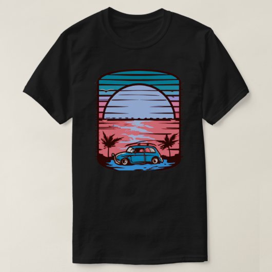 サンセットビーチ Tシャツ (デザイン正面)