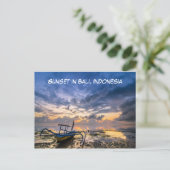 サンセットビーチinバリ，インドネシアポストカード ポストカード (スタンド正面)