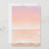 サンセットピンクのビーチウェディング招待状 招待状 (裏面)