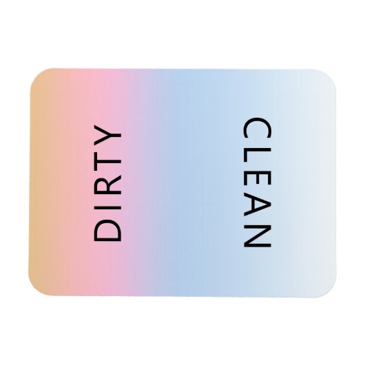 サンセットピンクオレンジ食洗機クリーン汚れマグネット マグネット (横)