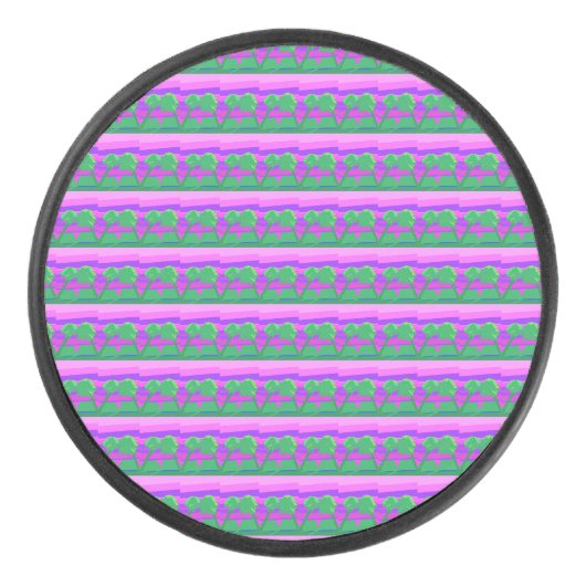 サンセットピンクグリーンパープル アイスホッケーパック (正面)