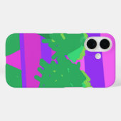 サンセットピンクグリーンパープル Case-Mate iPhoneケース (裏面 (横))