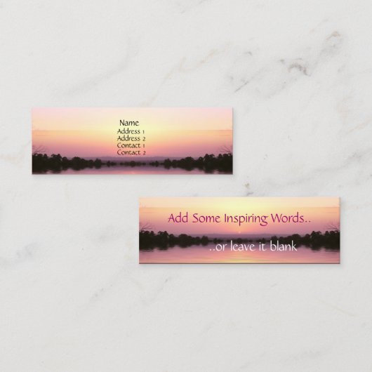 サンセットピンクスのプロファイルカード スキニー名刺 (正面/裏面)