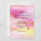 サンセットピンクピーチイエローウォーター色 招待状 (正面)