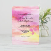 サンセットピンクピーチイエローウォーター色 招待状 (スタンド正面)