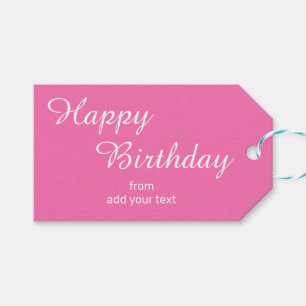 サンセットピンク誕生日ギフトラベル ギフトタグ