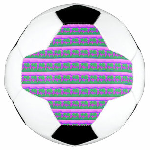 サンセットピンク グリーン パープル サッカーボール