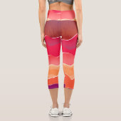 サンセットピークモダン紙コラージュアート カプリレギンス (裏面)