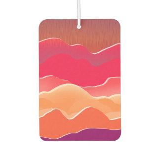 サンセットピークモダン紙コラージュアート カーエアーフレッシュナー