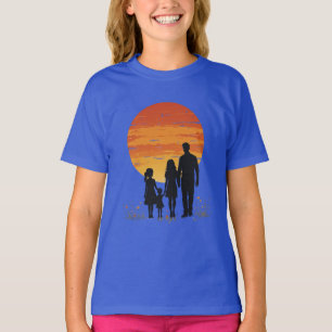 サンセットファミリーシルエットTシャツ Tシャツ