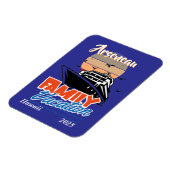 サンセットファミリーバケーションブルーパーソナライズ マグネット (左側)