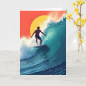 サンセットファーズデイでサーファー カード (黄色い花)