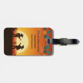 サンセットフィエスタお洒落砂漠お祝い ラゲッジタグ (裏面横)