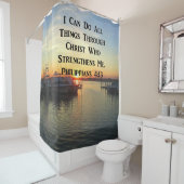 サンセットフィリップ4:13聖なる書物、 経典デザイン シャワーカーテン (インサイチュ)