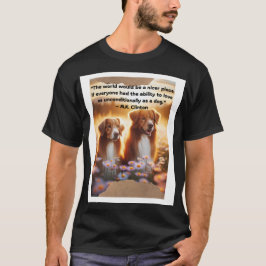 サンセットフィールドTシャツの犬 Tシャツ