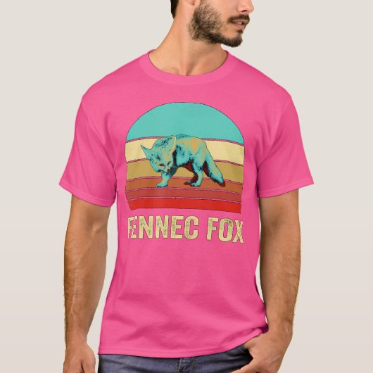 サンセットフェンネックキツネ Tシャツ (正面)