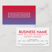 サンセットフェードアポイントメントアラーム 予約カード (正面/裏面)