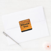 サンセットフォトオレンジ夕べ感謝 スクエアシール (封筒)