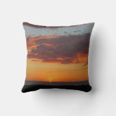 サンセットフォトブライトオレンジ夕べスカイ海 クッション (裏面)