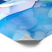 サンセットフォレストウォーター絵を描カラーズアートプリント ポスター (角)