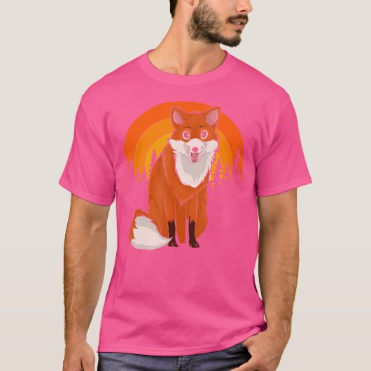サンセットフォレスト自然野生動物動物動物園飼育係 Tシャツ (正面)