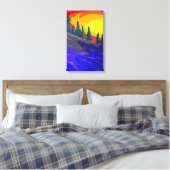 サンセットフォレスト キャンバスプリント (インサイチュ (寝室))