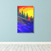 サンセットフォレスト キャンバスプリント (インサイチュ (ウッドフロア))