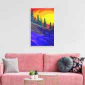 サンセットフォレスト キャンバスプリント (インサイチュ (リビング))