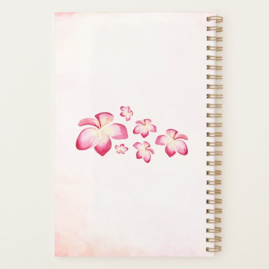 サンセットフラパーソナライズされたンギパニ結婚ズ プランナー手帳 (裏面)