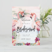 サンセットフラミンゴは私の花嫁カード 案内状 (スタンド正面)