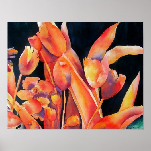 サンセットフラワーポスター ポスター (正面)