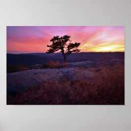 サンセットフロムベアマウンテンNY ポスター