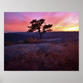 サンセットフロムベアマウンテンNY ポスター