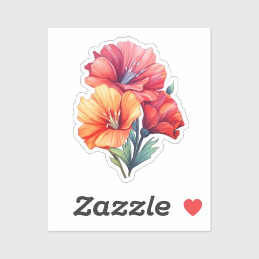 サンセットフローラ：自然の暖かさ シール (シート)