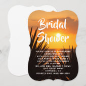 サンセットブライダルシャワー 招待状 (正面/裏面)