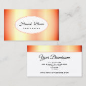 サンセットブライトオレンジグラデーション色グラデーション金ゴールド 名刺 (正面/裏面)