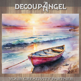 サンセットブリスでボート – デコページ –  薄葉紙