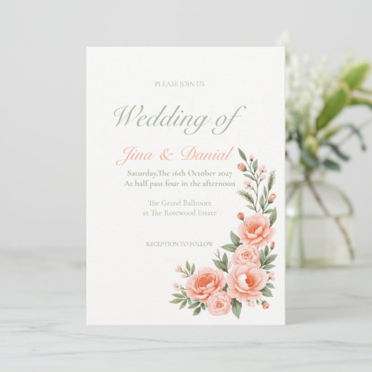 サンセットブルーム - ソフトオレンジ 招待状 (スタンド正面)