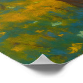 サンセットブロッサムパス – 印象派ガーデン ポスター (角)